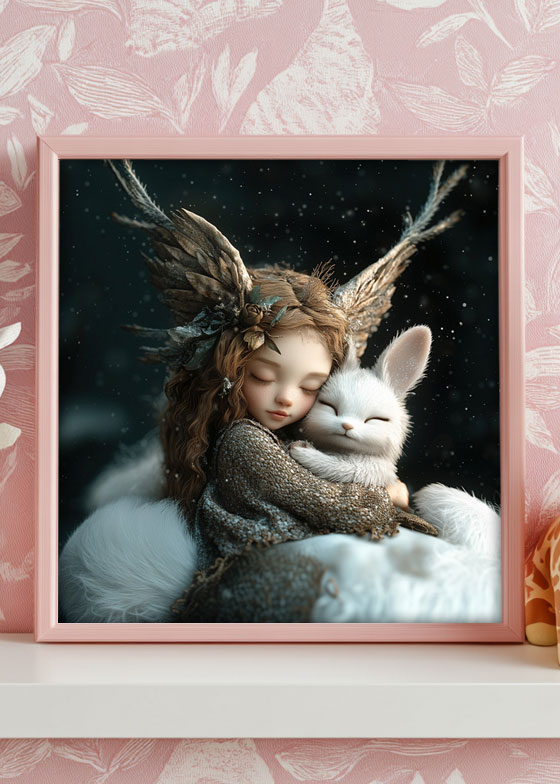 Cuddly Bunny Winter Fairy