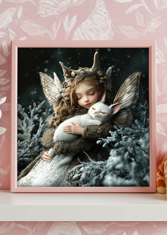 Ozdeleau - Cuddly Kitten Winter Fairy