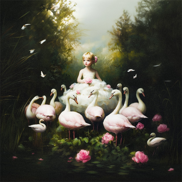 Ozdeleau - Pink Swans