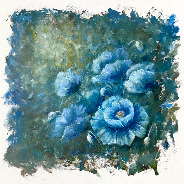 ArtNata - Blue poppies at twilight